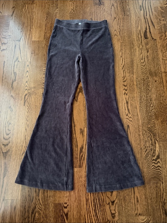 aerie Pants - Aerie grey cord flare leggings medium